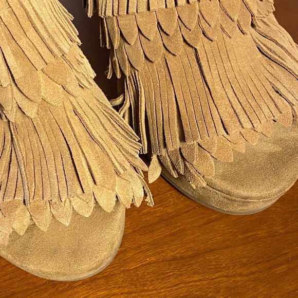 Lucky Brand Fringed Platform Wedge Women's Size 9 - Picture 4 of 11